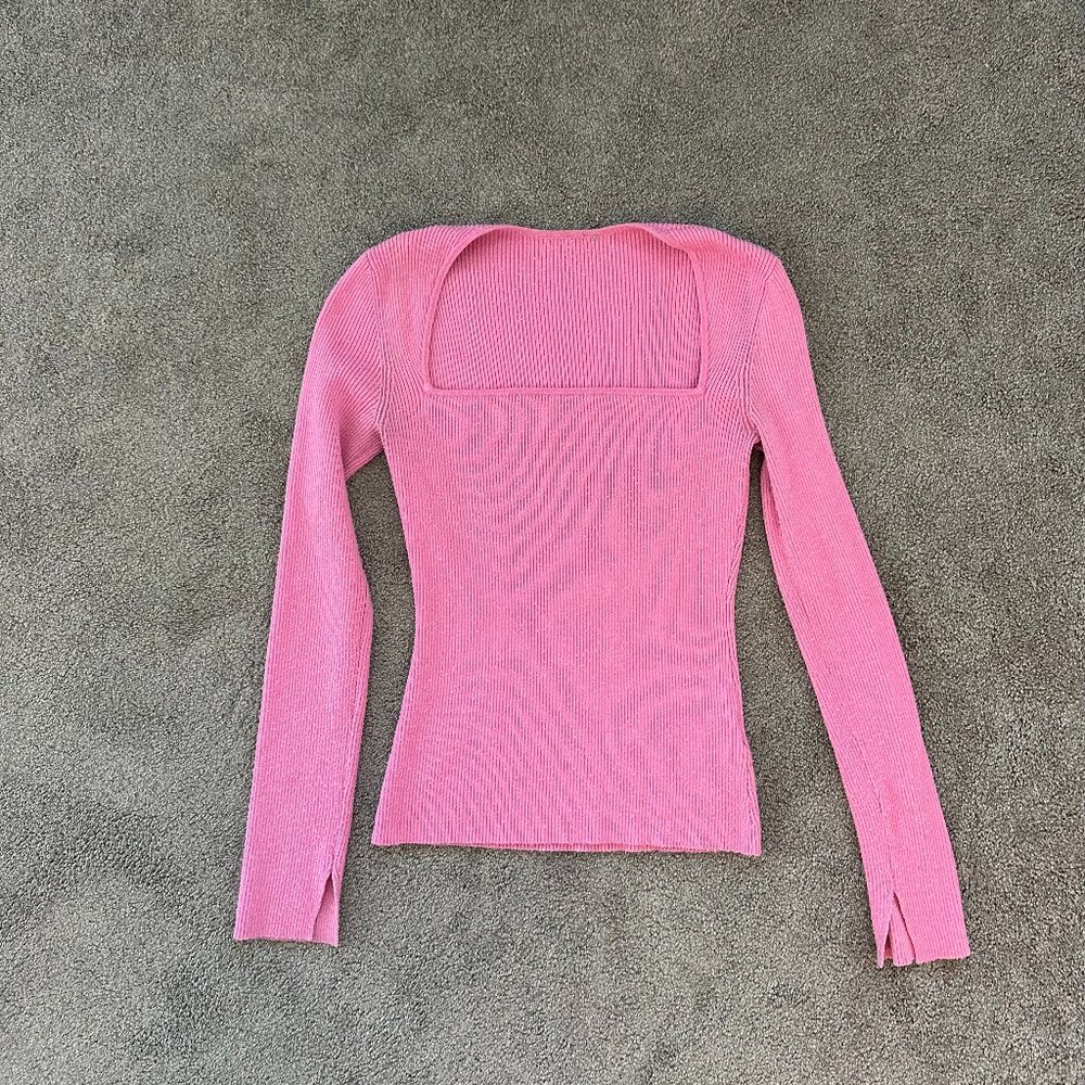 Pink Long Sleeved Knit Top